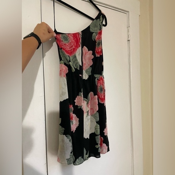 Alice & Olivia Floral One shoulder silk mini dress Size Small - Picture 7 of 9